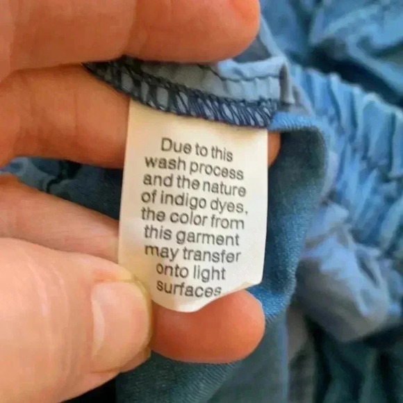 Madewell NWT  deep indigo, cotton/linen shorts with elastic waist band. - Picture 6 of 6